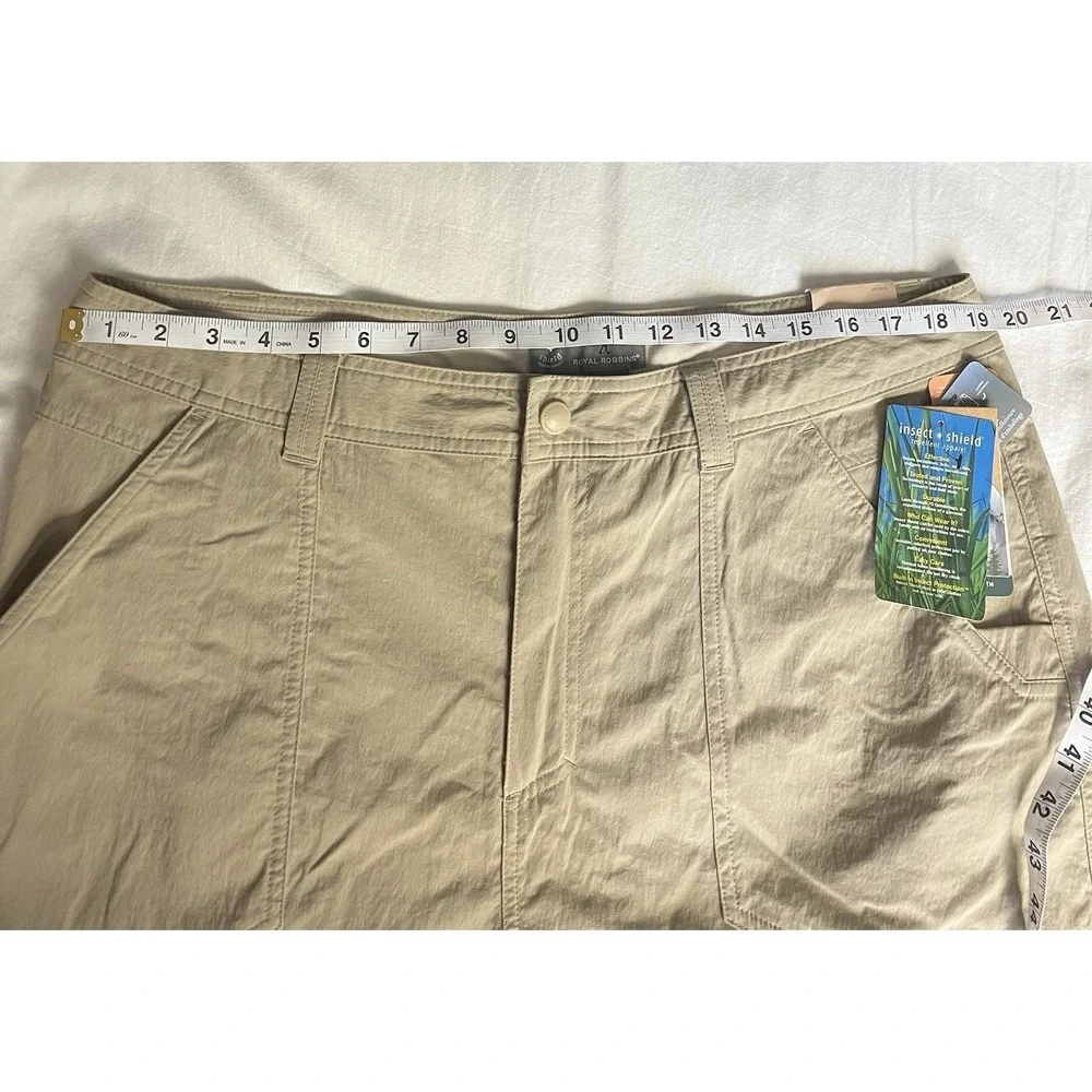 Royal Robbins Convertible Cargo Pants Mens US 38/ 32 Outdoor Hiking‎ Beige New
